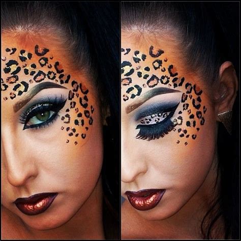 colorful cheetah print makeup.